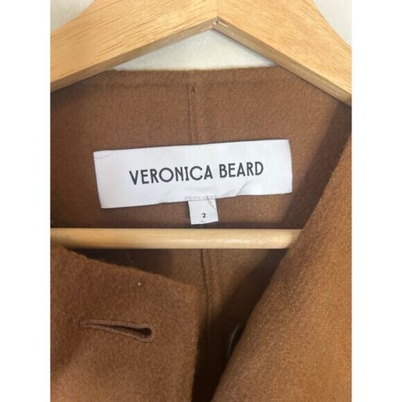 NEW Veronica Beard Lyssa Cropped Wool Blend Jacket Brown Size: 2 - Picture 4 of 7